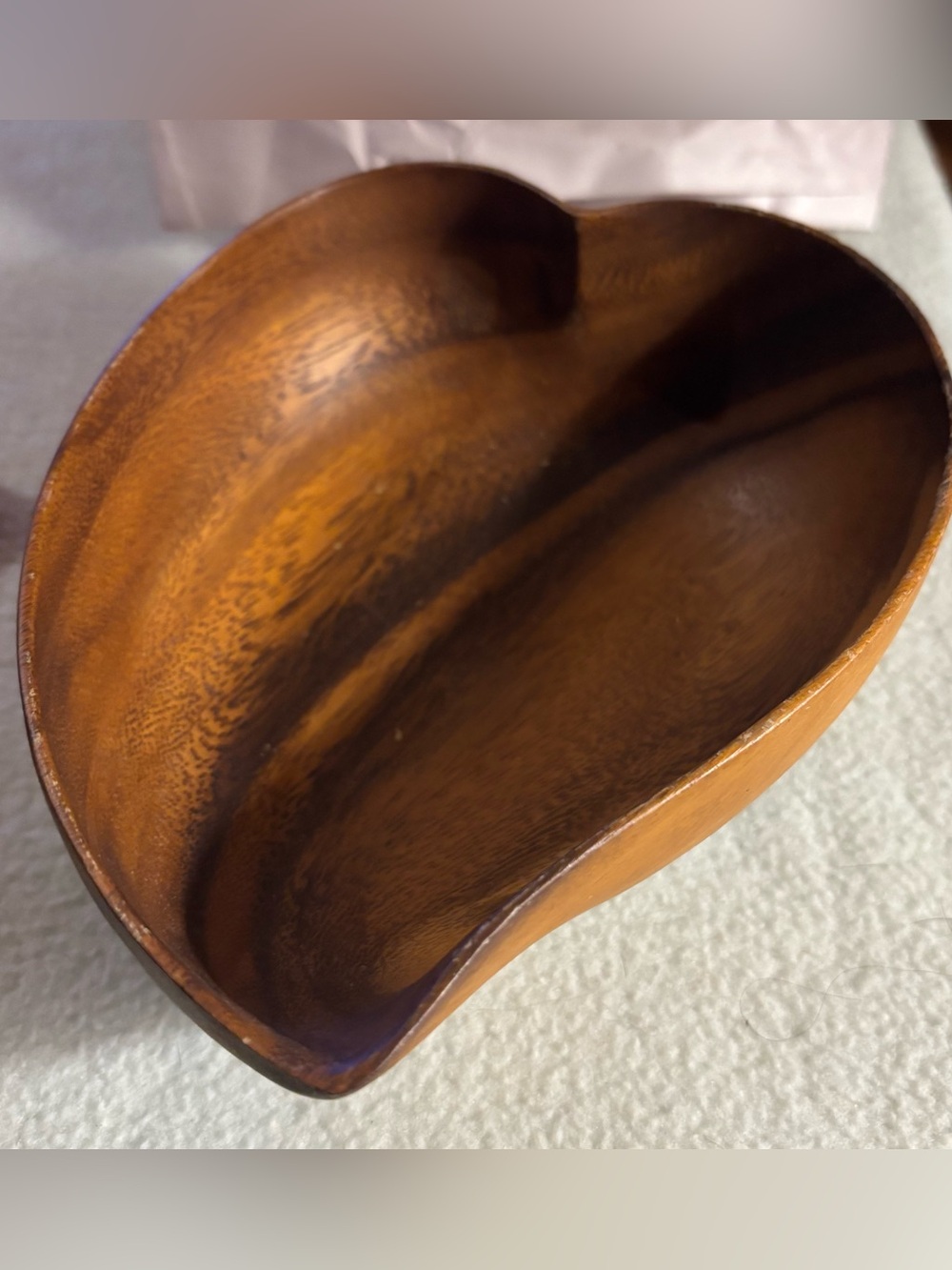 Handmade Brown Wooden Serving Bowl - Rustic Home Dining